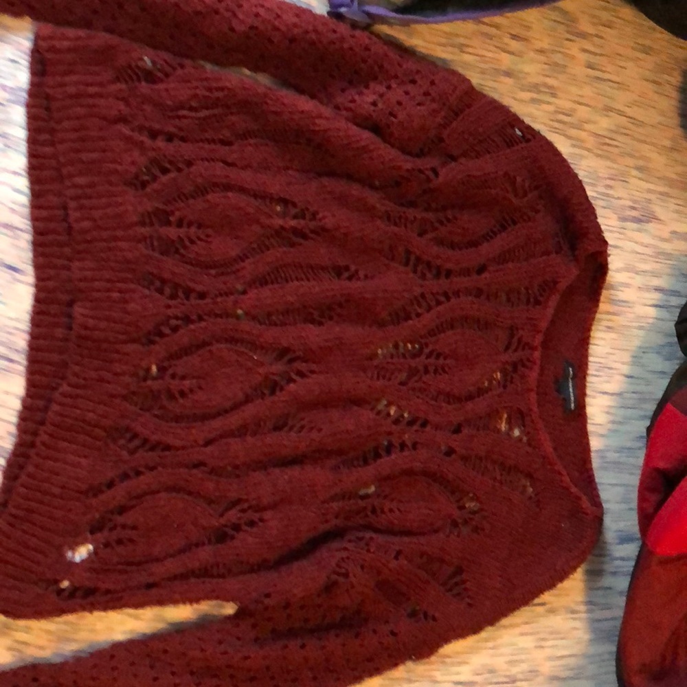 Burgundy American Eagle sweater